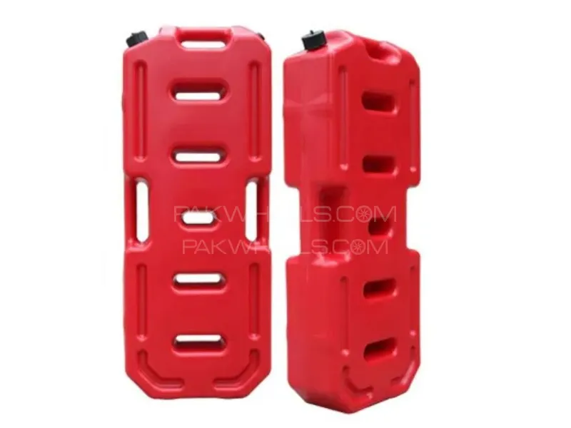  Red 30 Liters Plastic Slim Jerry Can Fuel Tank for SUV, ATV and Cars