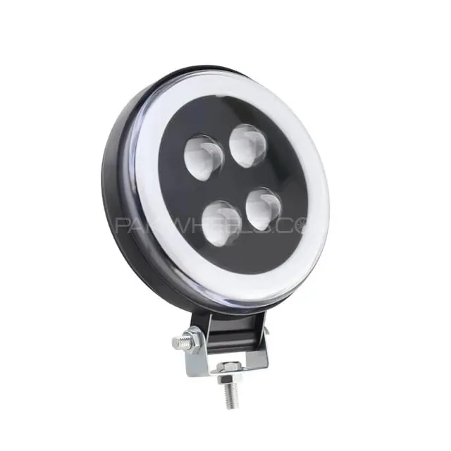 Universal LED Work Light Bar, Round, Angel Eye, Halo Ring, Slim, Auxiliary Spotlights, For Car 1Pc Image-1