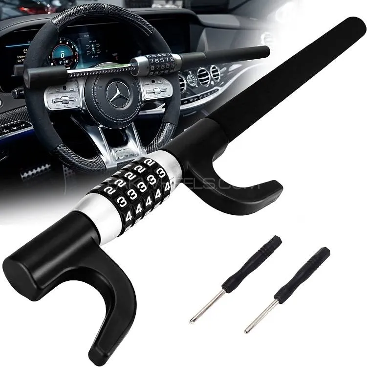 Car Steering code lock For All Cars Anti theft car lock Image-1