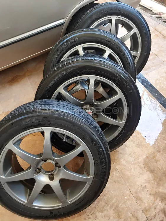 16 inch tyres and rims (yokohama) for sale Image-1