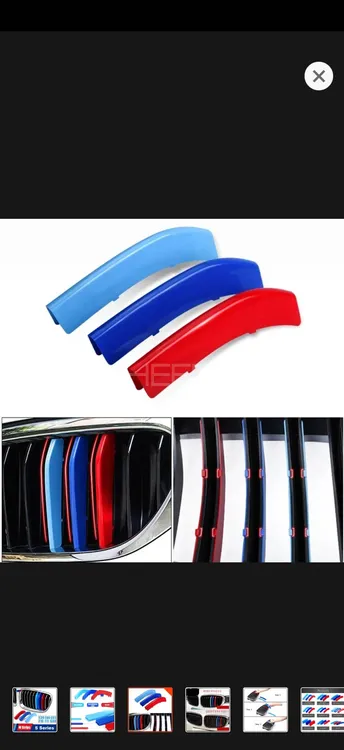 BMW M Power Strips Grill Trims for Series e60 e36 3 5 6 Image-1