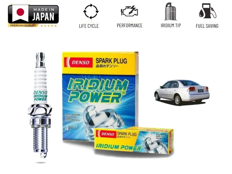 Honda Civic 2001-2006 Denso Iridium Spark Plug - 4 Pieces Made in Japan Image-1