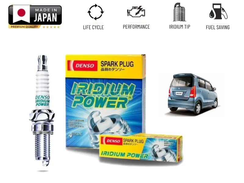 Suzuki Wagon R 2017-2024 (Pakistan Assembled) Denso Iridium Spark Plug - 3 Pieces Made in Japan Image-1