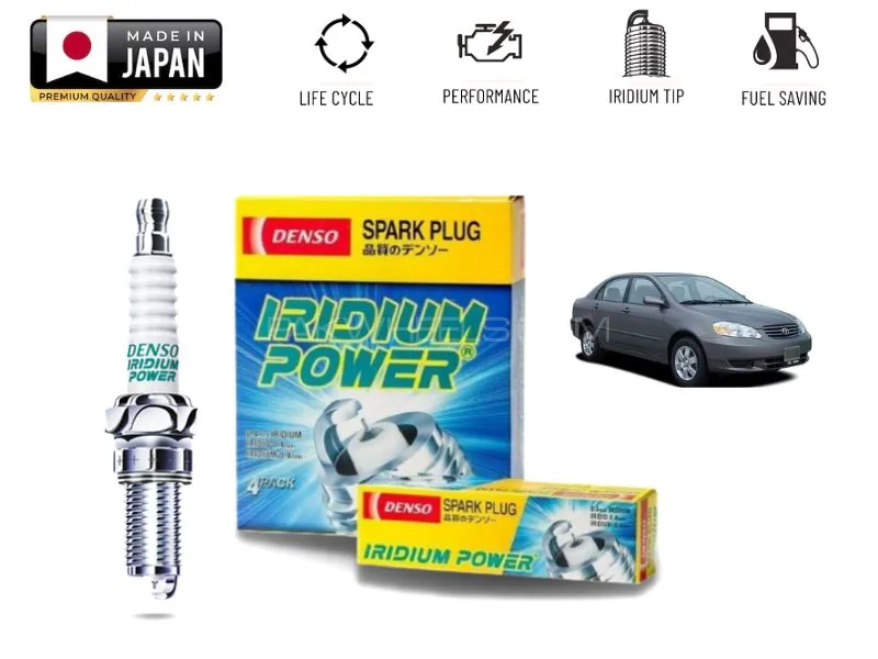 Toyota Corolla Altis 2002-2008 Denso Iridium Spark Plugs - 4 Pieces​ Made in Japan Image-1