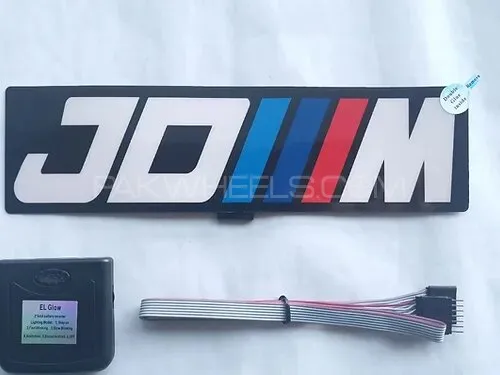 JDM LED Car Window Sticker Windshield Electric Safety Decal Decoration Sticker Auto 1 Pc Image-1