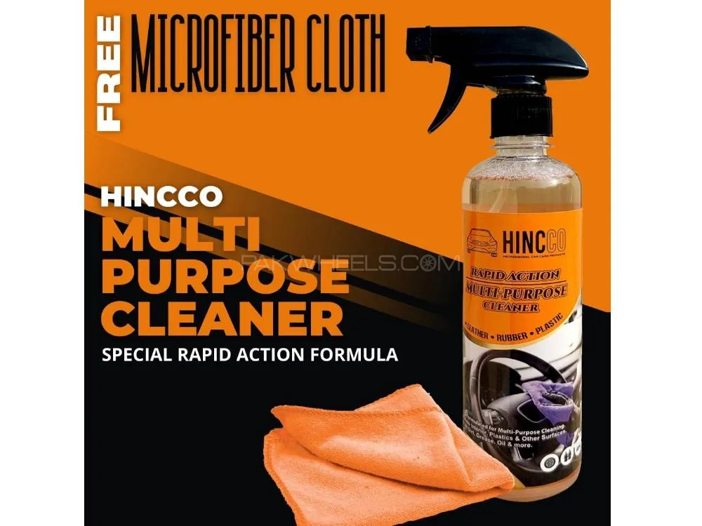 HINCCO All Purpose Cleaner With Free Microfiber Cloth | Multipurpose Cleaner Image-1