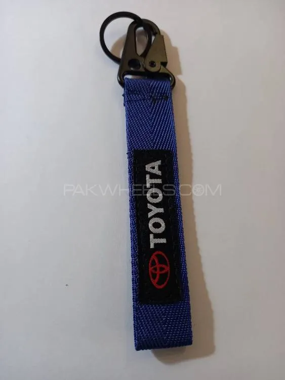 Blue Toyota  Logo Key Chain Premium Quanlity Strap Key Chain Image-1