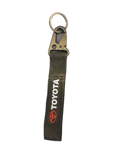 Black Toyota  Logo Key Chain Premium Quanlity Strap Key Chain Image-1