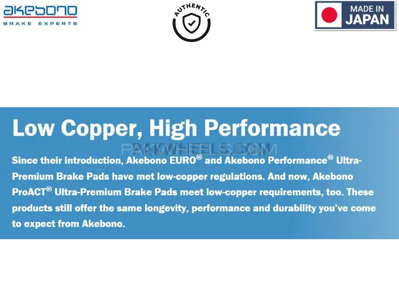Toyota Aqua 2011-2014 Front Brake Pads Akebono - Made in Japan Toyota Aqua 2011-2014 Front Brake Pads Akebono - Made in Japan Image-4
