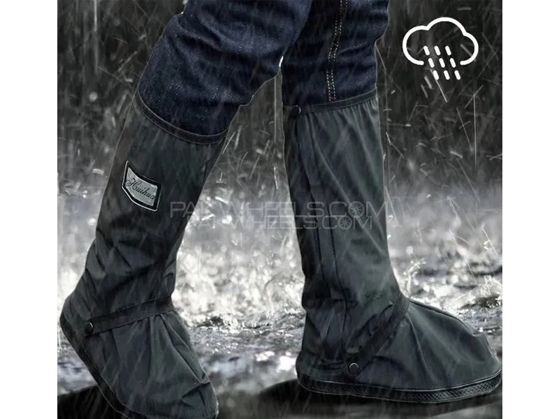 Buy Waterproof Shoes Cover with Reflector Rain Snow Boots Black Reusable Covers for PakWheels