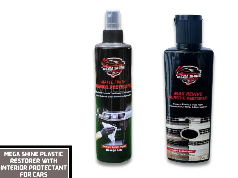 Pack of 2-Mega Shine Plastic Restorer with Interior Protectant for Cars Image-1