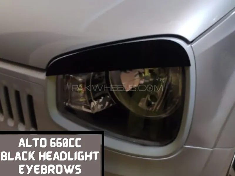 Suzuki Alto Headlight Eyebrows in Black Color | Suzuki Alto Headlights | Suzuki Alto Accessories Image-1