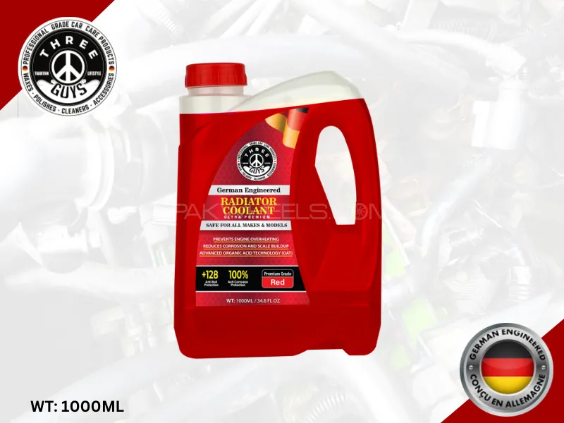  Three Guys Radiator Coolant Premium Grade Red - 1000 ML Image-1
