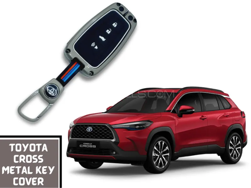 Luxury Metal key cover for Corolla Cross | Zinc Alloy Metal Key Fob Cover for Corolla Cross  Image-1