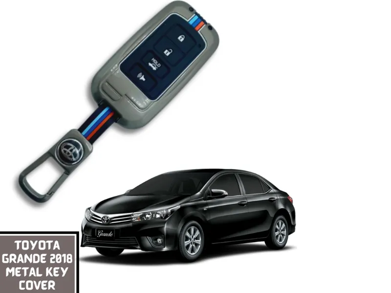Premium Quality Luxury Metal Key Cover For Toyota Corolla Grande 2018 Image-1