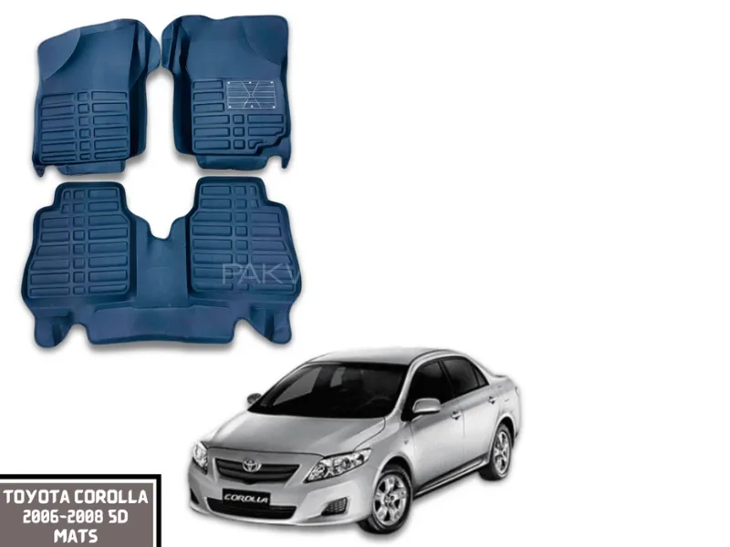 Premium Quality Customized 5D Car Floor Mats for Toyota Corolla 2006-2008 in Beige Color Image-1