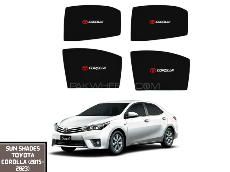 High Quality Toyota Corolla 2015-2023 Car Window shades | Sun shades fabric | Car black sun shades Image-1