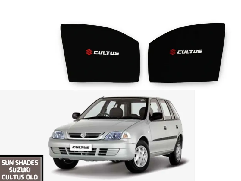 High Quality Suzuki Cultus Old Car Window shades | Sun shades fabric | Car black sun shades Image-1