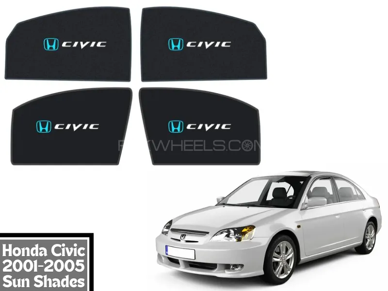 High Quality Honda Civic 2001-2005 Car Window shades | Sun shades fabric | Car black sun shades