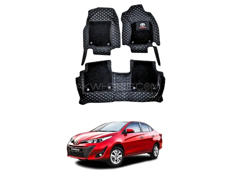 Toyota Yaris 9D Floor Mats | Black Image-1