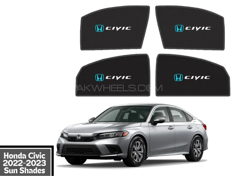 High Quality Honda Civic 2022-2023 Car Window shades | Sun shades fabric | Car black sun shades