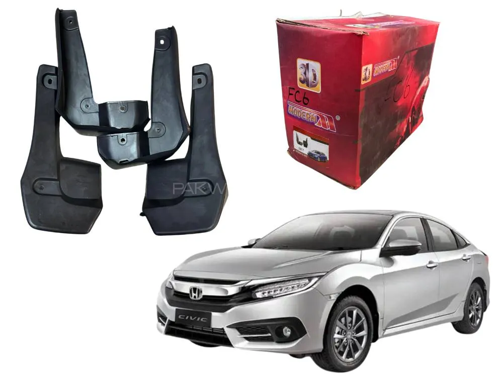 Honda Civic  X  2018-2022 Mud Flap Set Image-1