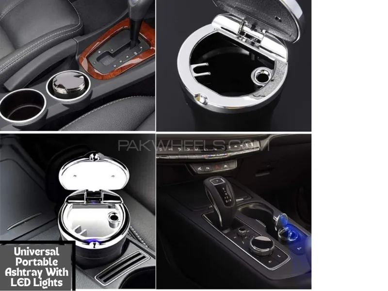 Portable Car LED Ashtray Universal Auto Ashtray | Cigarette Ash Holders Cup Car Interior Decor Auto Image-1