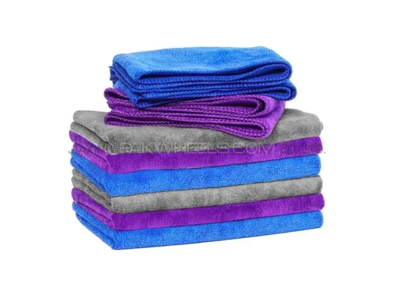 Large Size Soft Microfiber Cloth | Pack of 10 | 40x60cm | 300gsm | Cleaning And Polishing Image-1