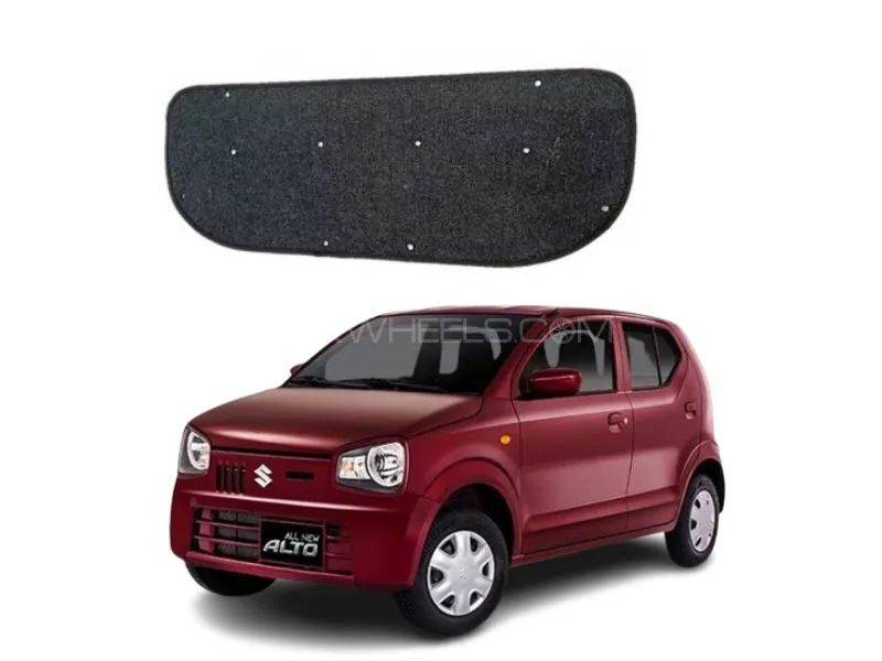 Premium High-Quality Bonnet Insulator (Black) with Clips for New Alto 660cc Image-1