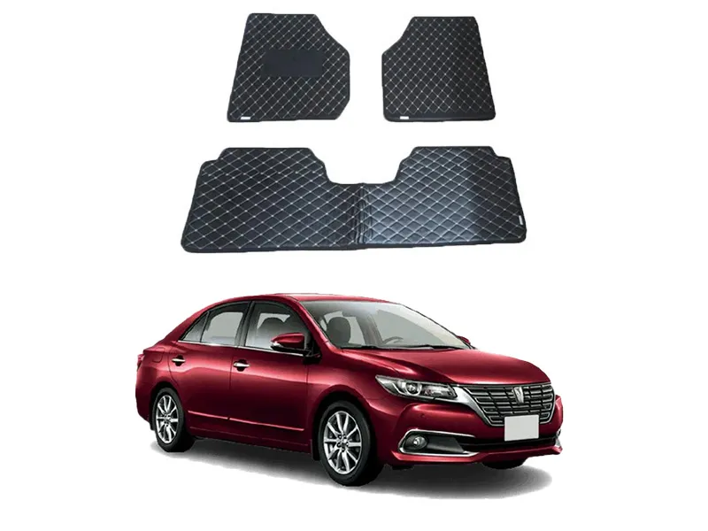 Toyota Premio 2007-2021 7D Floor Mat ( Flat Style ) 3PCS | Fully Customized 7D Floor Mat Image-1