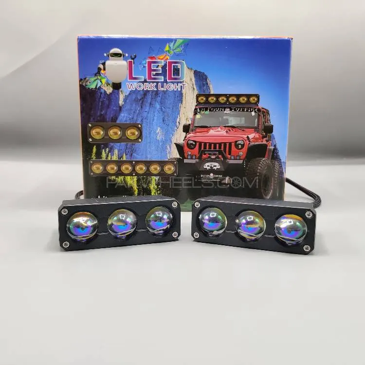 Universal 3 SMD American Chip Dual color 9D Len Bar Light For Car 2 Pcs Set Image-1
