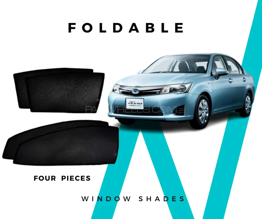 Toyota Corolla Axio 2012-2019 Sun Shades - Window Shades - 4 Pcs - Black