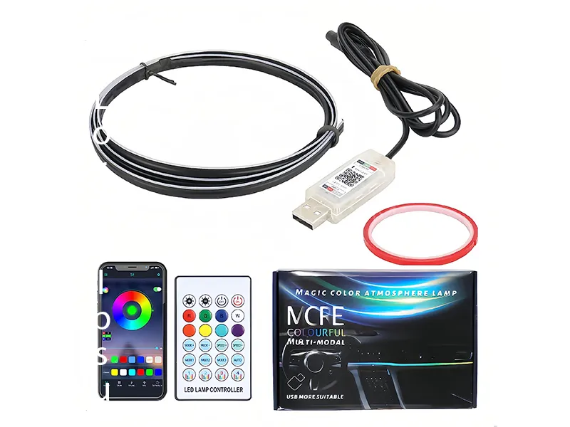 Car Dashboard Ambient Light Led RGB Strip Light 2pc Image-1
