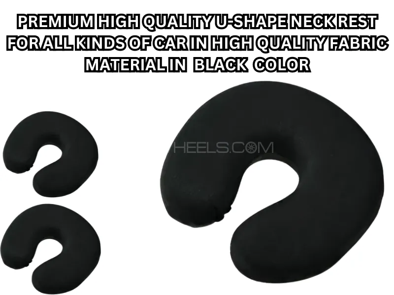 Premium High-Quality U-Shape Neck Rest – Black (Pack of 1) Image-1