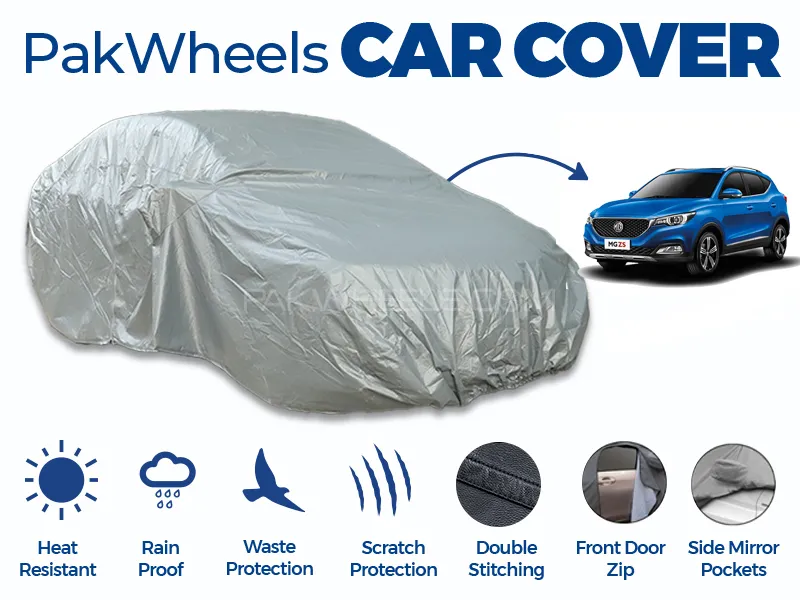PakWheels Top Cover For MG ZS Double Stitched PVC Cotton Image-1