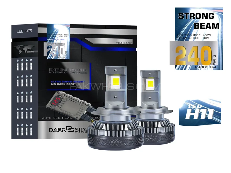 Dark Side Strong Beam LED Headlights Bulb For Toyota Corolla 2014-2024 - H11 Image-1