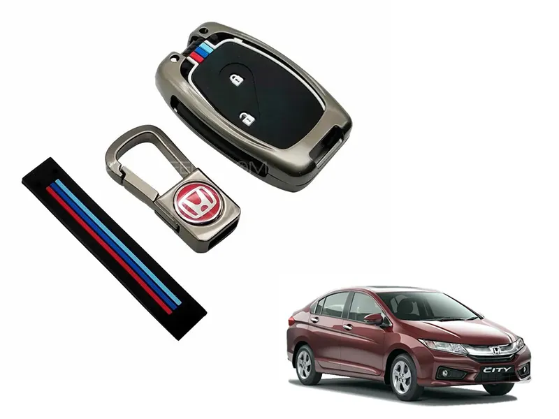 Honda City 2020-2023 Key Cover With Metal Shell Image-1