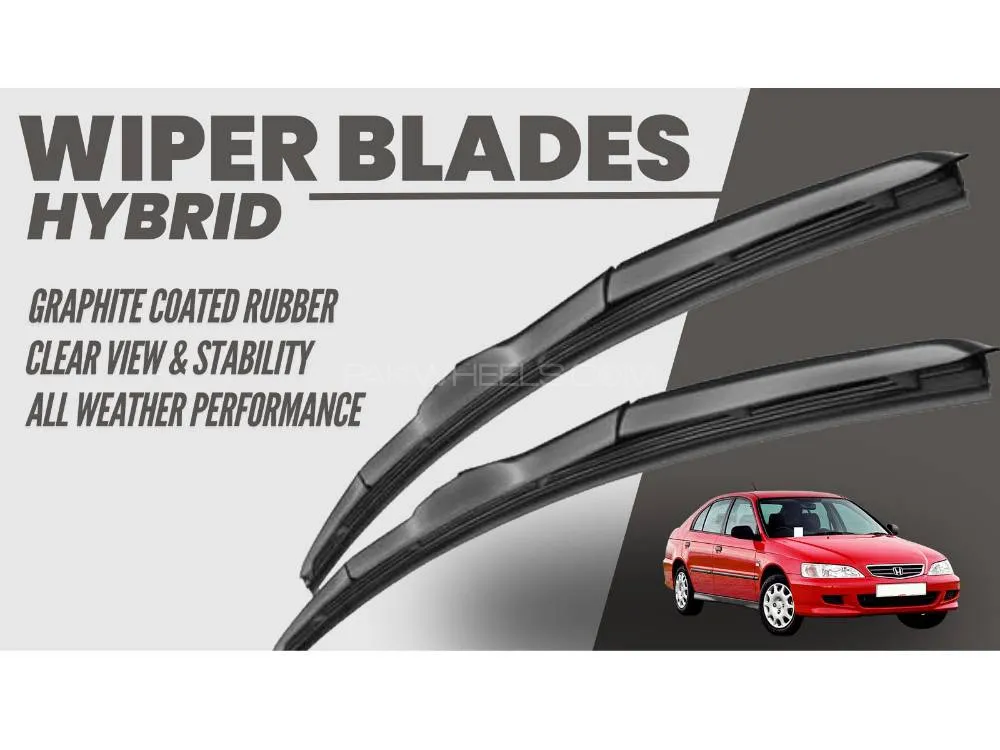 Honda City 1997 - 2002 Wiper Blades | Hybrid Type | Graphite Coated Rubber Image-1