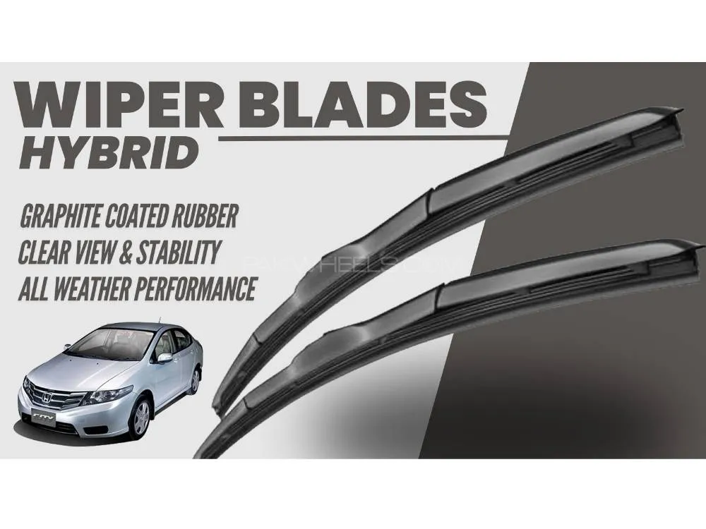 Honda City 2009 - 2021 Wiper Blades | Hybrid Type | Graphite Coated Rubber Image-1
