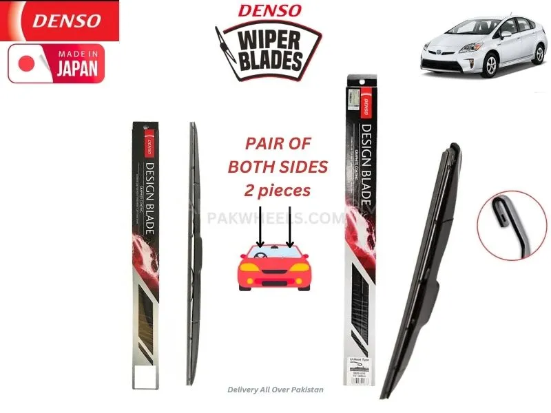 Toyota Prius 2010-2015 Denso Wiper Blade Set - Made in Japan Image-1
