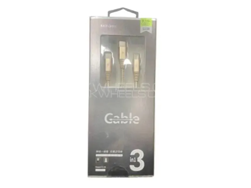 Multi Charging Car Fast USB Cable - 3 in 1 Image-1