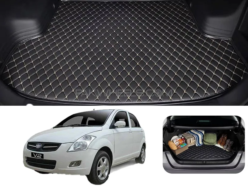 FAW V2 7D Custom Car Trunk Mat - Model 2013-2018