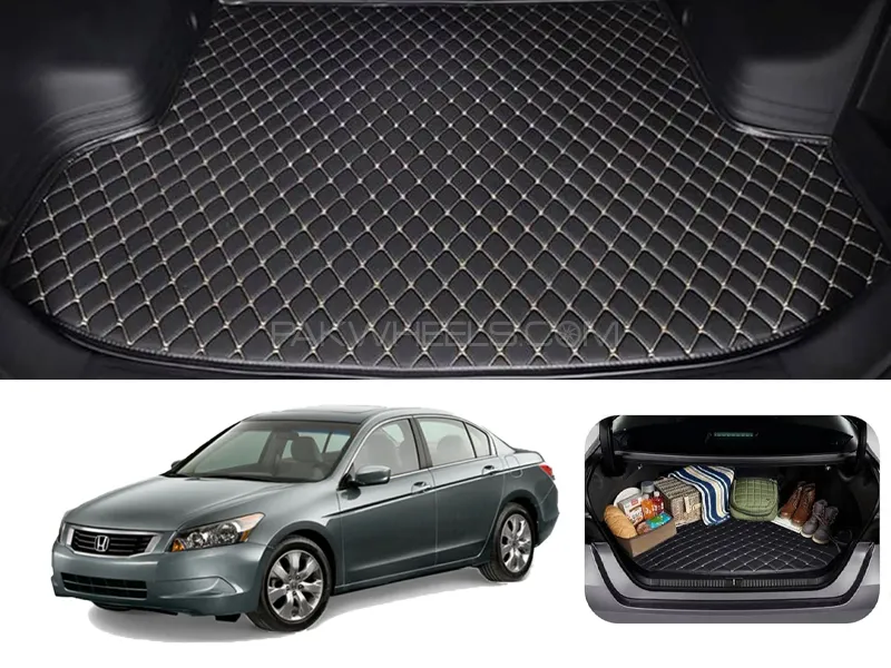 Honda Accord 7D Custom Car Trunk Mat - Model 2008-2012 Best Trunk mat | Accord Trunk | Accord Mat |  Image-1