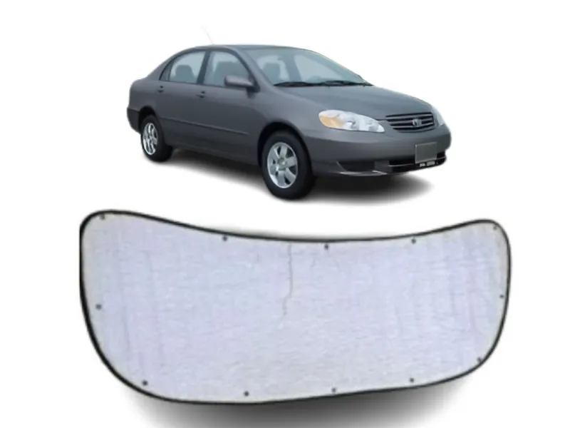 Premium Combo Pack - Aluminum Bonnet & Trunk Insulator with Clips for Toyota Corolla 2003-2008 Image-1