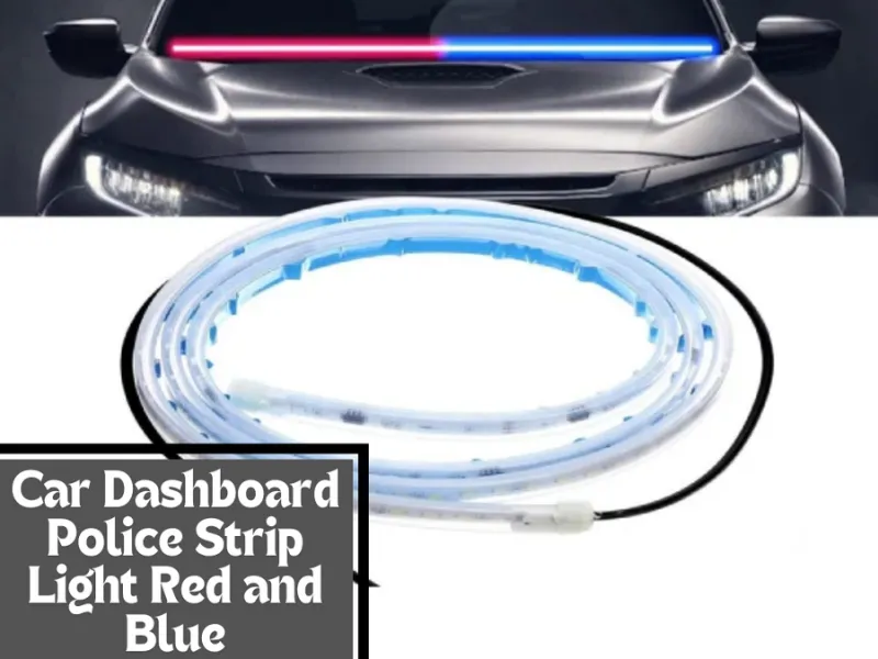 48Inch Car Dashboard Police Strip Light Red and Blue Flexible Emergency SOS Strip Light Image-1