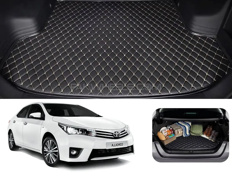 Toyota Corolla 7D Custom Car Trunk Mat - Model 2000-2005 Image-1
