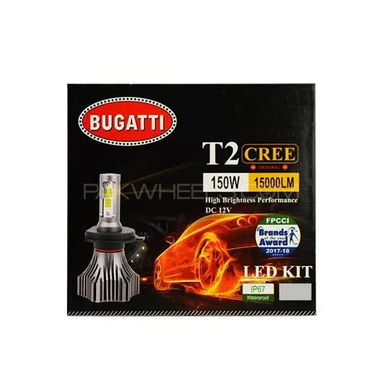 Bugatti T2 Cree Plus Car LED Headlight Bulb |15000LM |6000K |150W|H11 Image-1