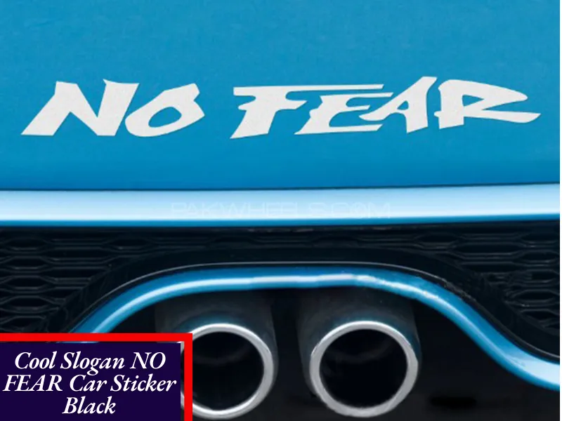 Cool Slogan NO FEAR Car Sticker Black Vinyl Decal No Fear Car Sticker Waterproof Auto Decors Image-1