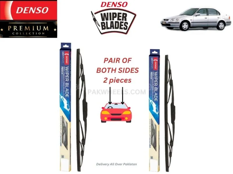 Honda Civic 1996-1999 Denso Wiper Blade - 2 Pcs Set - Denso Premium Image-1