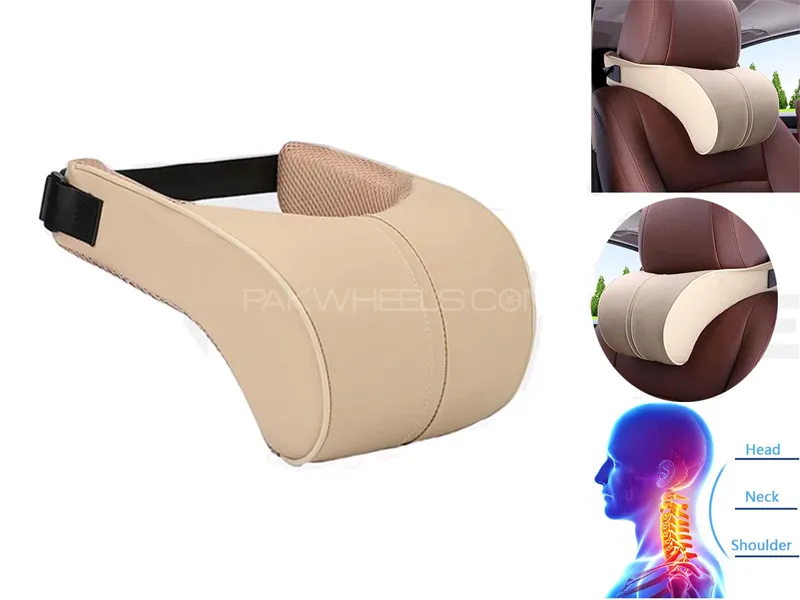 Universal Car Neck Rest Cushion Pillow | Head Neck Shoulder Support Image-1